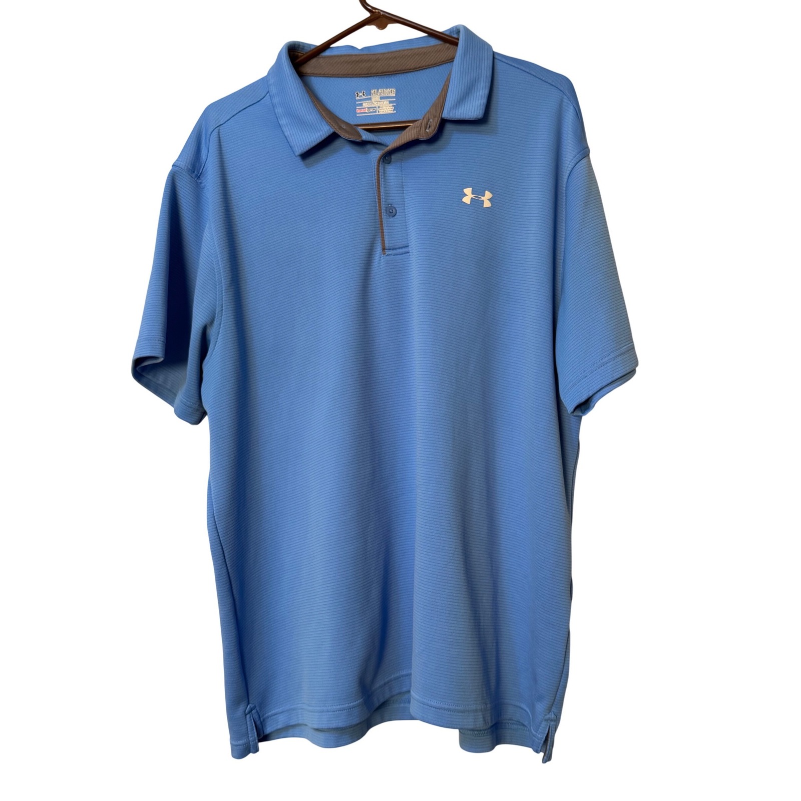 Under Armour Mens Heatgear Loose Fit Polo Shirt Blue 1290140 Size 2xl Golf Tee